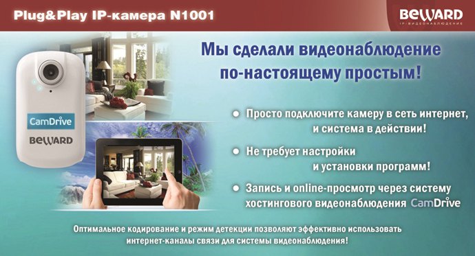 Новинка! Plug&Play IP-камера N1001