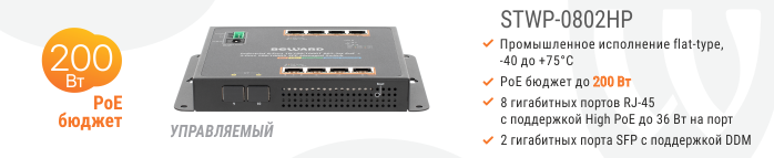 Новинка! Коммутатор STWP-0802HP