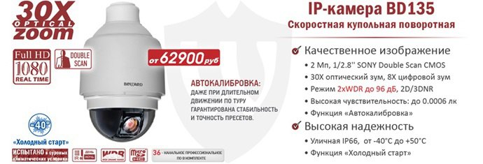 Новинка! IP-камера BD135 с функцией автокалибровки