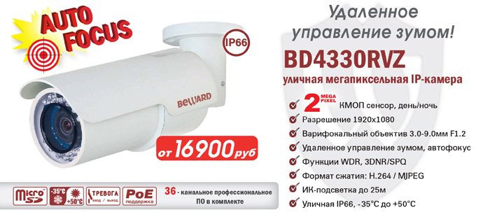 НОВИНКА ! Удаленное управление зумом в IP-камере BD4330RVZ