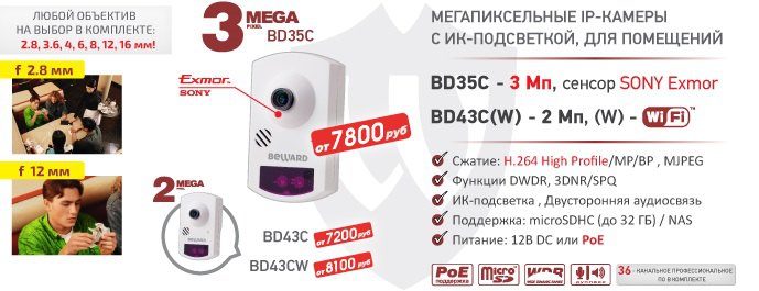 Новинки! Мегапиксельные миниатюрные IP-камеры c ИК-подсветкой