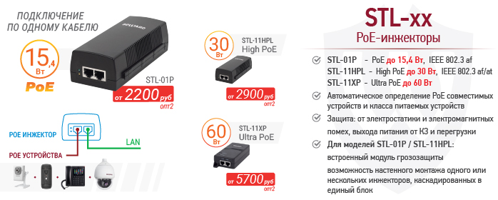 Рекомендуем! Инжекторы BEWARD PoE / High PoE / Ultra PoE