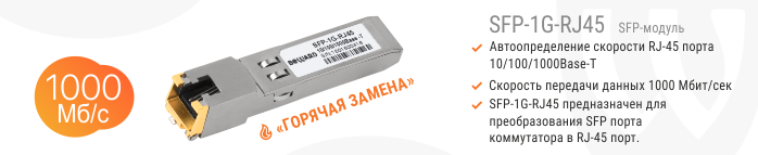 Новинка! SFP-модуль SFP-1G-RJ45 Beward