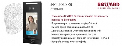 Новинка! IP-терминал TFR50-202RB. Встроенный считыватель формата Mifare, встроенная кнопка SIP звонка