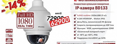 Снижение цены на 2Мп PTZ IP-камеру BD133