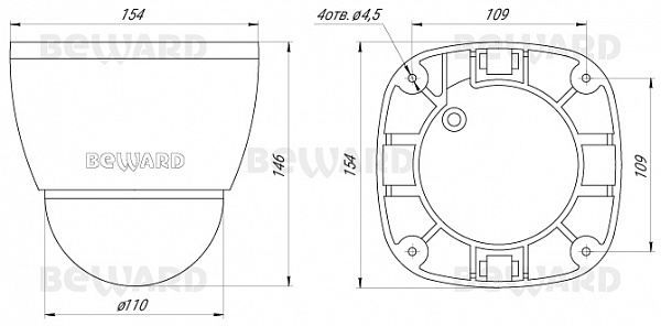 B91455-5H купольная IP камера