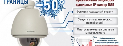 -50°С, Арктическая опция для купольных IP-камер B85