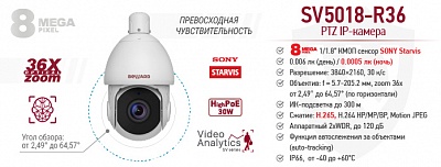 Новинка! 8 Мп купольная IP-камера SV5018-R36
