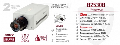 Новинка! 2 Мп IP-камера B2530B с детекцией лиц и сенсором Starvis