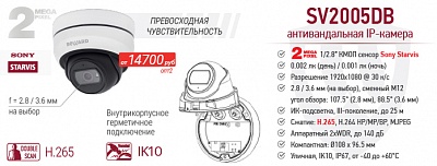 Новинка! Антивандальная IP-камера SV2005DB