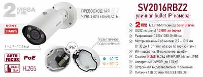 Новинка! IP-камера SV2016RBZ2 с моторизованным объективом