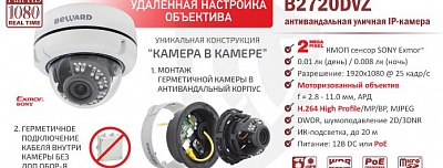 Новинка! 2Мп антивандальная уличная IP-камера BEWARD B2720DVZ