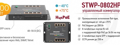 Рекомендуем! Коммутатор STWP-0802HP